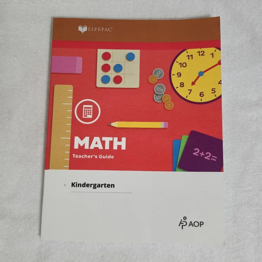 AOP Lifepac Kindergarten Language Arts / Math Teacher's Edition Homeschool Books